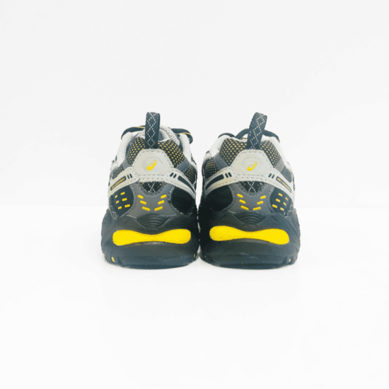 asics sneaker black silver yellow  