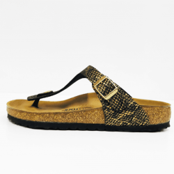 Birkenstock slipper black python 