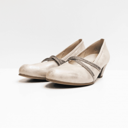 Gabor pumps poeder metallic platina