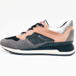 Geox sneaker black pink grey 
