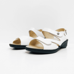 Goldkrone Sandalen wit zwart 