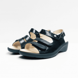 Goldkrone Sandalen zwart