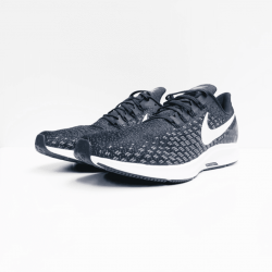 nike air zoom sneaker black white grey 