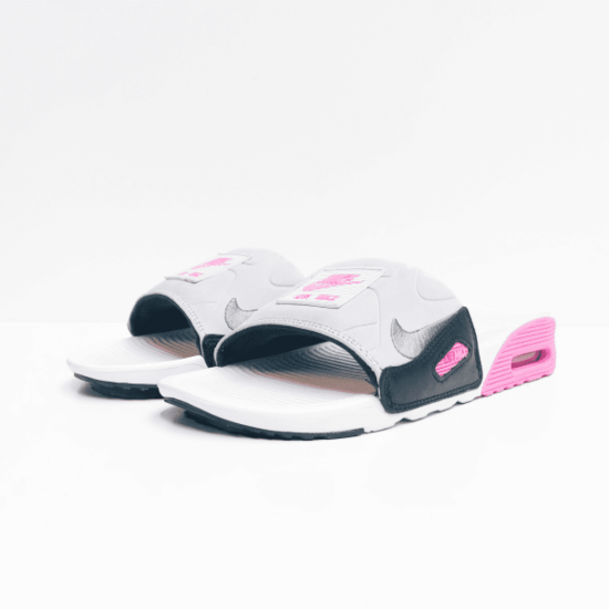 Nike slide slipper white rose grey 