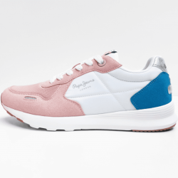 Pepe Jeans sneaker white pink blue 