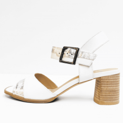 Perlato sandalen  verdi argent blanc 