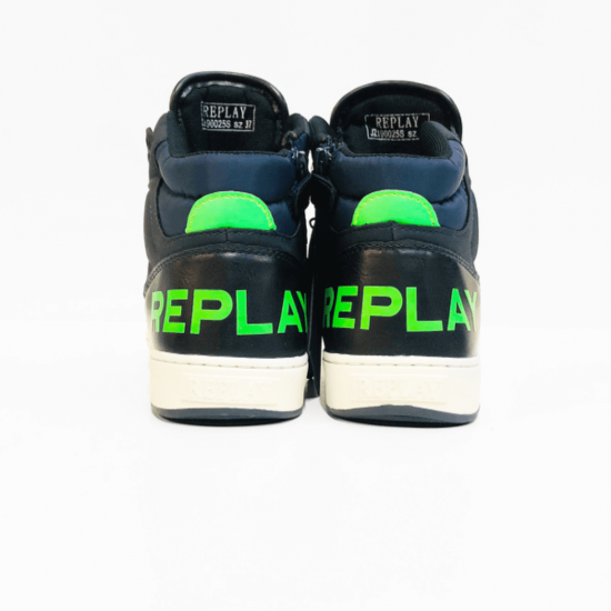 Replay sneaker navy green fluo 