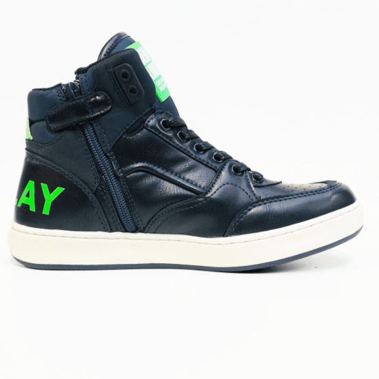 Replay sneaker navy green fluo 