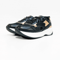 Replay  sneaker black pink gold 