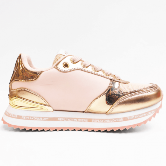 Replay sneaker pink gold 