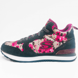 Skechers sneaker grey pink flower Skechers sneaker grey pink flower