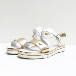 Terre Bleue sandalen white - gold 