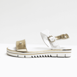 Terre Bleue sandalen white - gold 