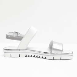 Terre Bleue sandalen wit zilver