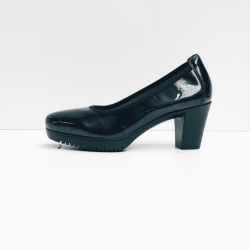 Treintas zwart lakleer 