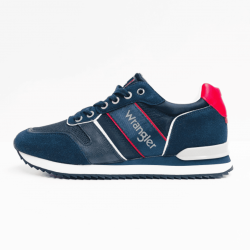 wrangler sneaker navy  blue red 