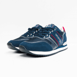 wrangler sneaker navy  blue red 